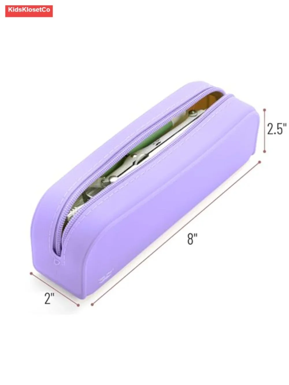 Silicone Pencil Case, Aesthetic Multifunctional Pouch for Stationery, Makeup,
